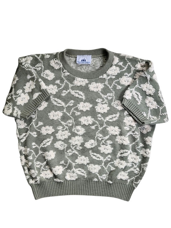 bay point threads Sweaters - Bay Point Threads Textured Floral Knit Sweater